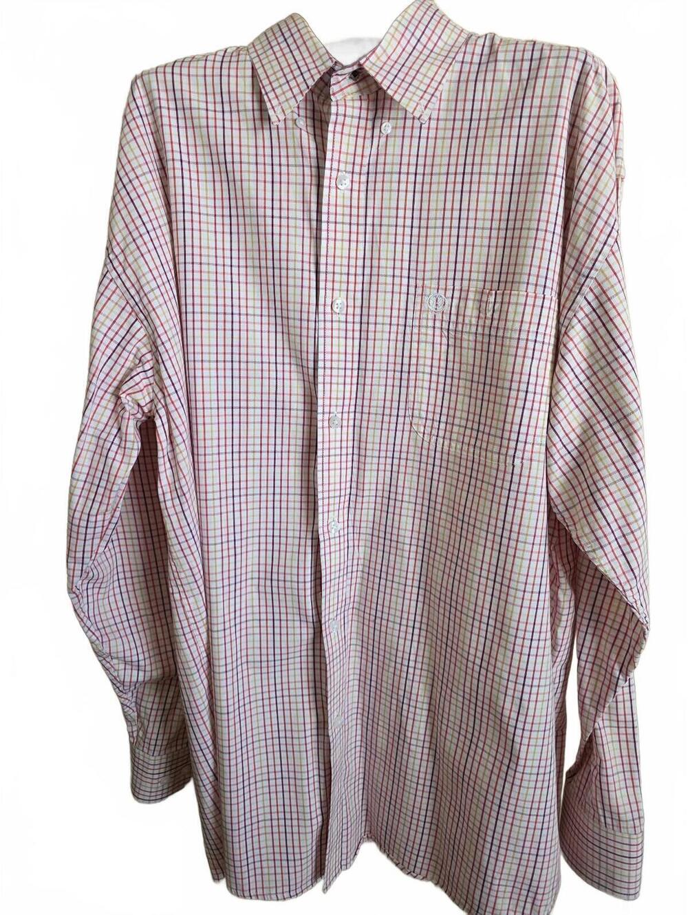 George Strait Collection Wrangler Men's Long Sleeve Plaid Button-Up Shirt XLT
